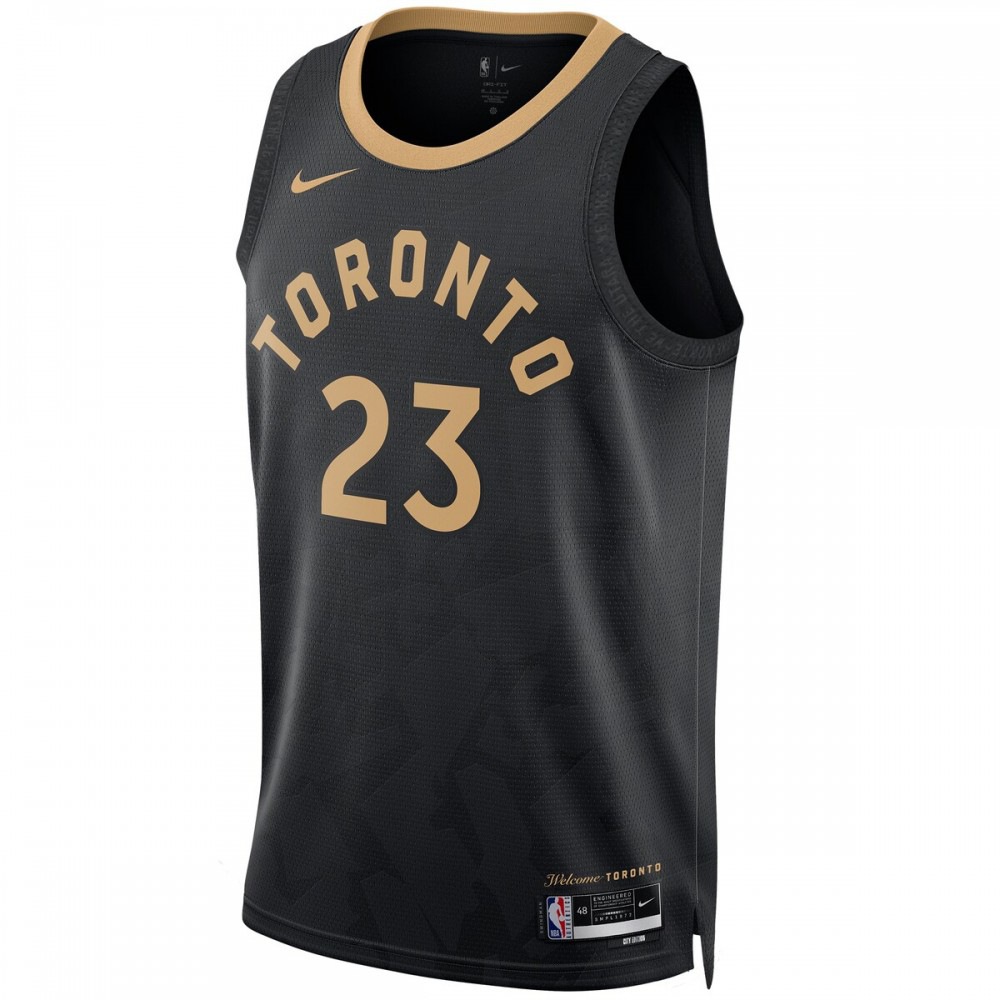 Fred VanVleet Toronto Raptors Unisex 2022/23 Swingman Jersey - City Edition - Black-Pro Kit Vault | Brand New 26/27 Sports Jerseys